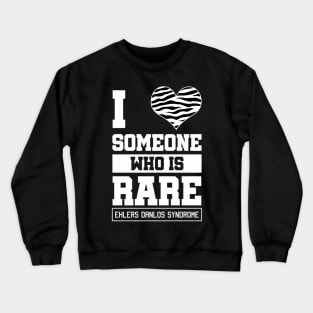 Ehlers Danlos Syndrome Black And White Ribbon Love Crewneck Sweatshirt